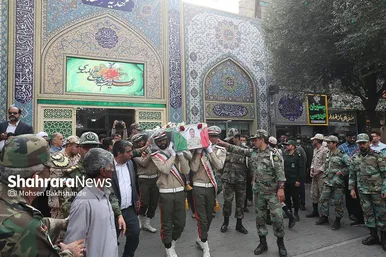 مراسم تشییع پیکر مطهر سرباز شهید «احمد لطفی» در مشهد