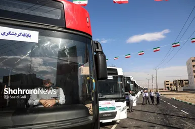 رونمایی از ۲۹ دستگاه اتوبوس جدید  و محور شهید محبی