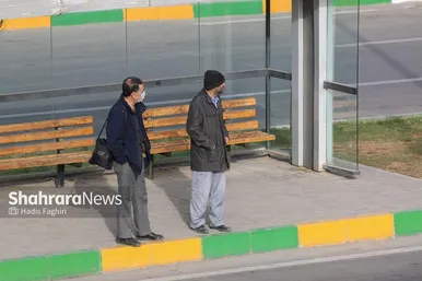 «مشهد» غرق در گردوغبار شدید (۵ دی‌۱۴۰۲)