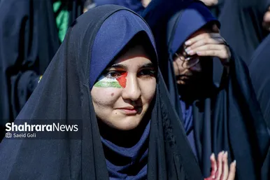 گزارش تصویری | تجمع دانش آموزان مشهدی در محکومیت کشتار کودکان غزه