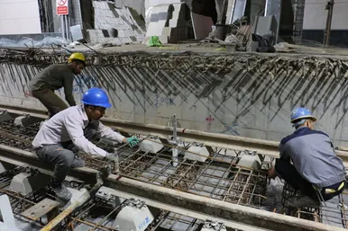عکس‌هایی از عملیات عمرانی خط۳ متروی مشهد
