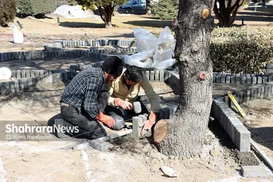 گل‌کاری در نقاط مختلف شهر مشهد