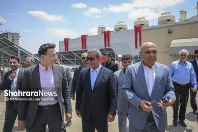 گزارش تصویری | بهره‌برداری از دو نیروگاه خورشیدی ۷ مگاواتی در مشهد