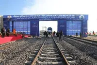 خط ریلی خواف -هرات افتتاح شد | جابجایی ۶ میلیون تن کالا بین ایران و افغانستان از طریق راه آهن + فیلم
