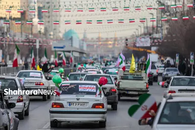 راهپیمایی خودرویی ۲۲ بهمن در مشهد