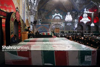 تشییع پیکر مطهر ۱۰ شهید گمنام در مشهد