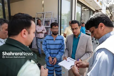 گزارش تصویری | بازسازی صحنه قتل در خیابان توس ۳۳ مشهد