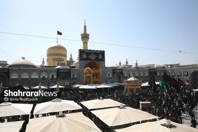 عزاداری شهادت امام رضا(ع) درخیابان های منتهی به حرم مطهر