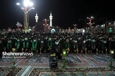 مراسم خطبه خوانی شب عاشورا در حرم مطهر رضوی‎‎‎‎