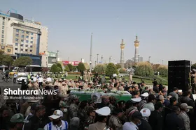 مراسم تشییع پیکر مطهر سرباز شهید &laquo;احمد لطفی&raquo; در مشهد