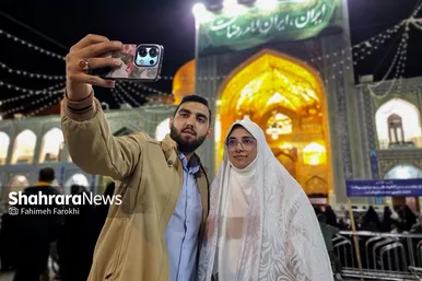 گزارش تصویری | عقد بالا سر حضرت ؛ لحظه شیرین وصال