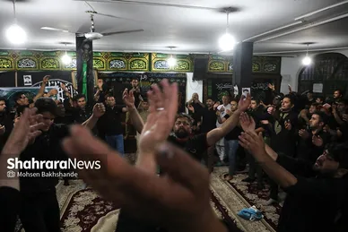 مراسم عزاداری شب هفتم محرم در حسینیه سادات نبی مهاجران افغانستانی‎