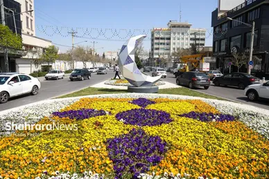 گزارش تصویری | المان های گل در نوروز ۱۴۰۴ مشهد