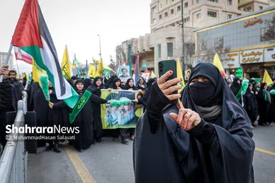 گزارش تصویری | اجتماع باشکوه مردم مشهد همزمان با آئین تشییع شهدای مقاومت در لبنان (۵ اسفند ۱۴۰۳)