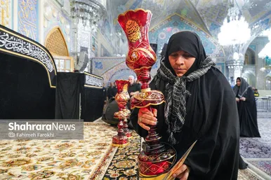 گزارش تصویری | آئین سیاه پوشی حرم مطهر امام رضا(ع)توسط مادران و همسران شهدا