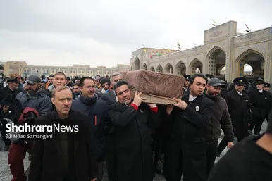 تشییع پیکر شهرام عبدلی در حرم مطهر رضوی