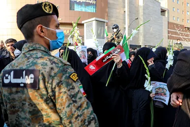 تشییع با شکوه 3 شهید مدافع امنیت در مشهد