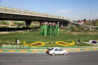 گزارش تصویری | المان های گل در نوروز ۱۴۰۴ مشهد