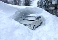 ویدئو| بارش شدید برف در روسیه