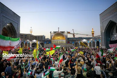 اجتماع همبستگی با جبهه مقاومت فلسطین در صحن قدس حرم مطهر رضوی