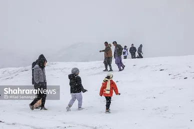یک روز برفی در مشهد