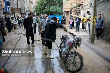 عکس‌هایی از خیابان سپاه در محله سیدی مشهد ۴۸ ساعت پس از سیل