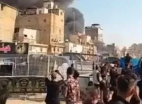 آتش سوزی در اطراف بین&zwnj;الحرمین کربلا (۶ مرداد ۱۴۰۲) + فیلم