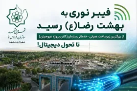 فیبر نوری به بهشت رضا (ع) رسید