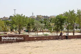 تجمع معتادان در پروژه نیمه کاره بوستان در خیابان ۲۲ بهمن مشهد