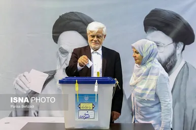 عکس‌هایی از حضور چهره‌های سیاسی پای صندوق‌های رأی