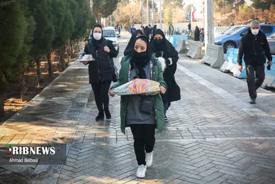 غبار روبی مزار شهدای هواپیمای اوکراینی