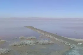 تالاب کجی نمکزار نهبندان در خراسان جنوبی، ۳۰ درصد آبگیری شد