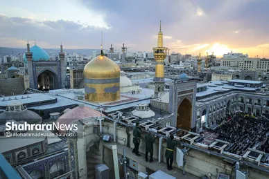 گزارش تصویری | آئین اذن عزای حسینی و تعویض پرچم گنبد حرم مطهر رضوی همزمان با آغاز ماه محرم