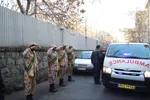 بدرقه و تشییع مادر شهیدان جوادنیا در تهران (۲۵ آذر ۱۴۰۳) + تصاویر