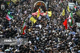تشییع باشکوه پیکر سردار شهید زاهدی در اصفهان