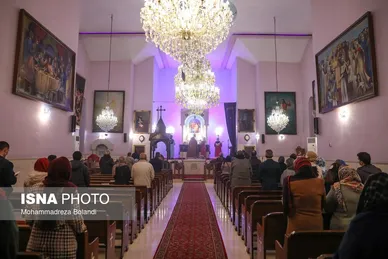 مراسم سال نو میلادی در کلیسای «تارگمانچاتس» تهران
