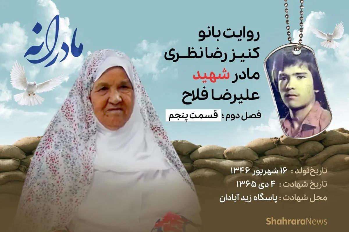 ویدئو | مادرانه، روایتی از دلتنگی مادران شهدا | شهید علیرضا فلاح