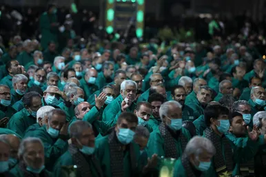 مراسم خطبه خوانی شب عاشورا در حرم مطهر رضوی‎‎‎‎