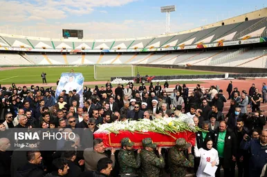 پیکر ملیکا محمدی به استادیوم آزادی رفت