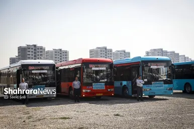 گزارش تصویری | مراسم رونمایی از ۳۰ دستگاه اتوبوس شهری در مشهد