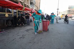جمع&zwnj;آوری روزانه ۱۸۰ تن زباله از شهر نجف توسط پاکبانان مشهدی