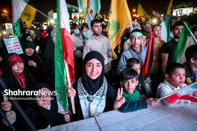 جشن مردم مشهد در حمایت از مردم فلسطین و عملیات «طوفان الاقصی»