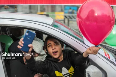 راهپیمایی خودرویی ۲۲ بهمن در مشهد