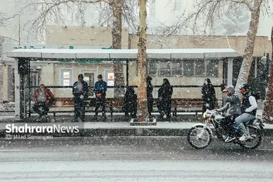 بارش برف در مشهد