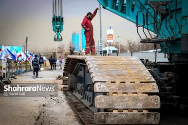 مراسم پایان حفاری مسیر شرقی خط ۳ قطار شهری مشهد