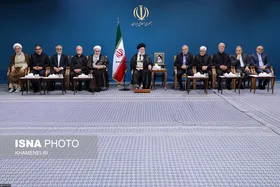 عکس&zwnj;هایی از دیدار رئیس&zwnj;جمهور و اعضای هیئت دولت چهاردهم با رهبر معظم انقلاب