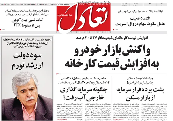 صفحه نخست روزنامه‌های کشور - پنجشنبه ۱۷ فروردین ۱۴۰۲