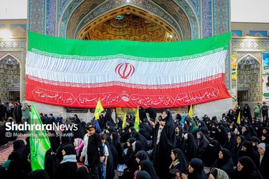 اجتماع همبستگی با جبهه مقاومت فلسطین در صحن قدس حرم مطهر رضوی