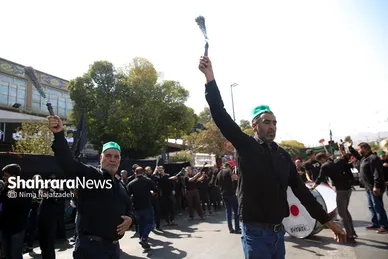 عزاداری شهادت امام رضا(ع) درخیابان های منتهی به حرم مطهر