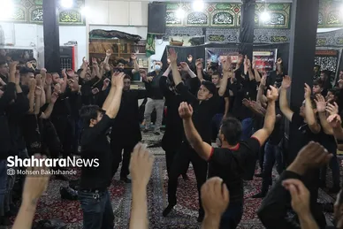 مراسم عزاداری شب هفتم محرم در حسینیه سادات نبی مهاجران افغانستانی‎